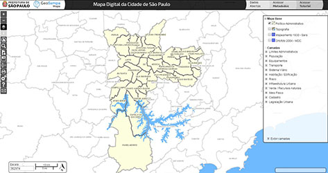 GeoSampa é indicado como finalista nos prêmios CONIP e MundoGeo