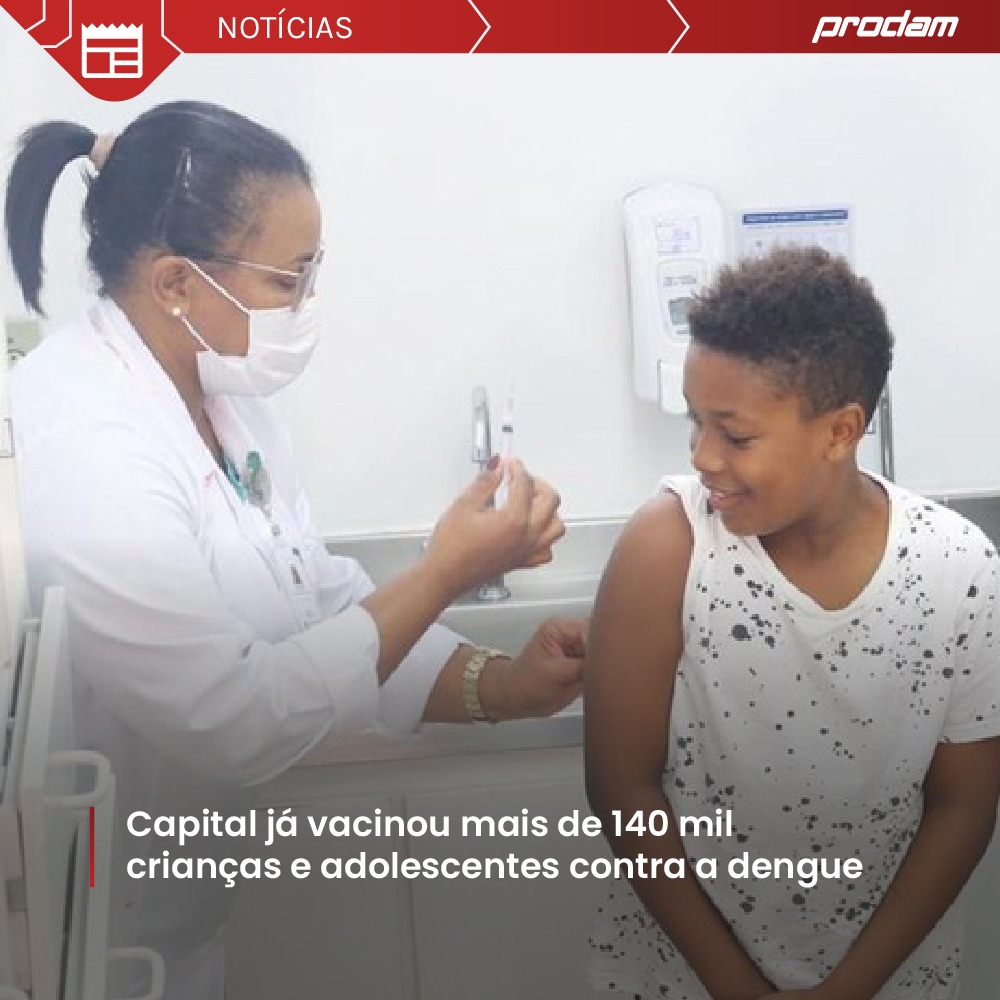 Mais de 140 mil crianças e adolescentes já receberam a vacina contra a dengue em São Paulo