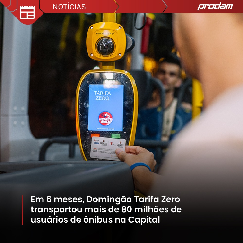 DOMINGÃO TARIFA ZERO TRANSPORTOU MAIS DE 80 MILHÕES DE USUÁRIOS DE ÔNIBUS NA CAPITAL