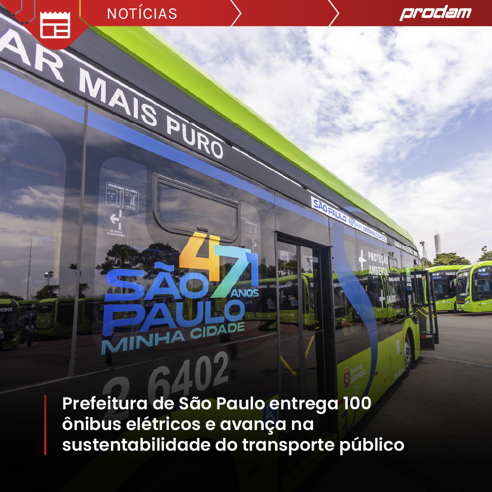 Prefeitura de São Paulo entrega 100 ônibus elétricos e avança na sustentabilidade do transporte público