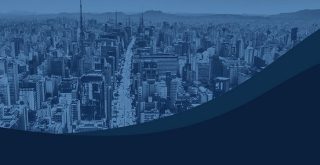 imagem da cidade de São Paulo em fundo azul